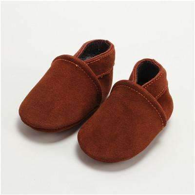 100% Genuine Leather Baby Boys Shoes Baby Moccasins Crown and Stars Soft Bottom First Walkers Free shipping-Brown-4.5-JadeMoghul Inc.