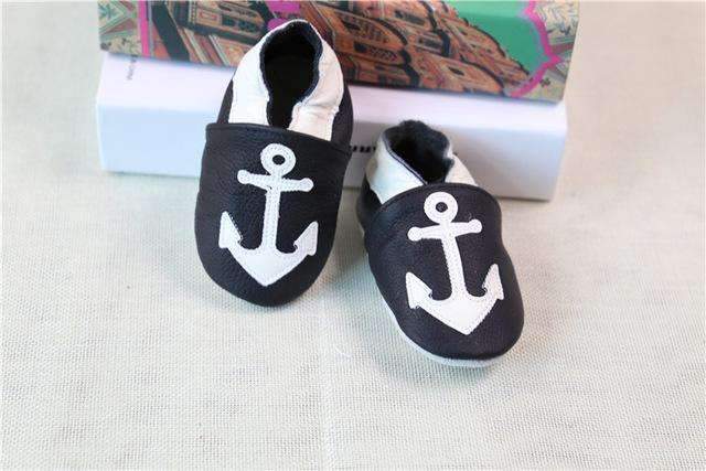 100% Genuine Leather Baby Boys Shoes Baby Moccasins Crown and Stars Soft Bottom First Walkers Free shipping-C3-4.5-JadeMoghul Inc.