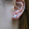100% Genuine Natural Pearl Earrings Set In 925 Sterling Silver-Pink-JadeMoghul Inc.