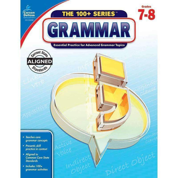 100 PLUS GRAMMAR WORKBOOK GR 7-8-Learning Materials-JadeMoghul Inc.