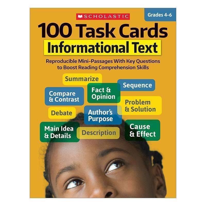 100 TASK CARDS INFORMATIONAL TEXT-Learning Materials-JadeMoghul Inc.