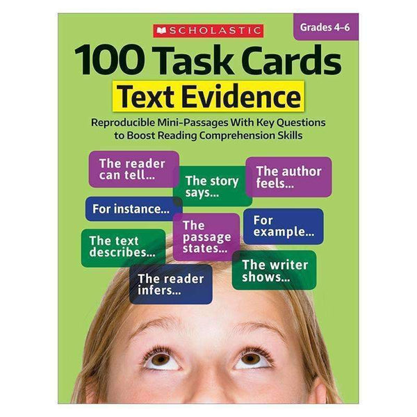100 TASK CARDS TEXT EVIDENCE-Learning Materials-JadeMoghul Inc.