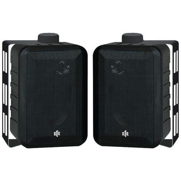 100-Watt 3-Way 4" RtR Series Indoor/Outdoor Speakers (Black)-Speakers, Subwoofers & Accessories-JadeMoghul Inc.