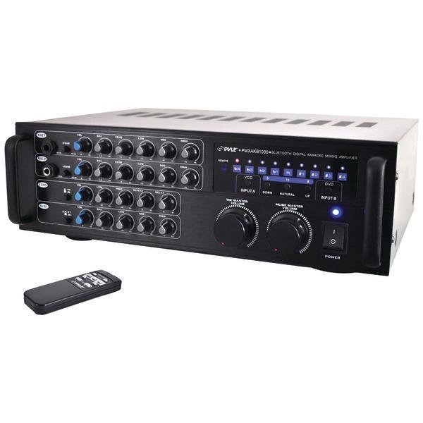 1,000-Watt Bluetooth(R) Stereo Mixer Karaoke Amp-Amplifiers & Preamps-JadeMoghul Inc.