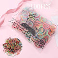 1000pcs Colors Girls Baby Hair Ring Rope Headwear Scrunchies Elastic Hair Band Kids Hair Accessories for Women Fashion Hair Tie AExp