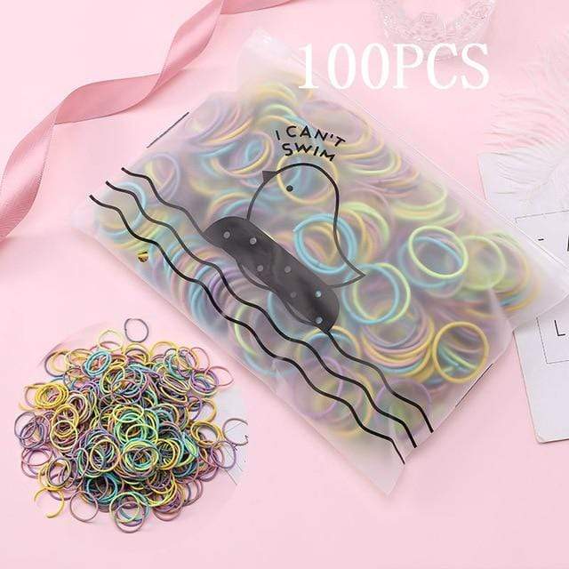 1000pcs Colors Girls Baby Hair Ring Rope Headwear Scrunchies Elastic Hair Band Kids Hair Accessories for Women Fashion Hair Tie AExp
