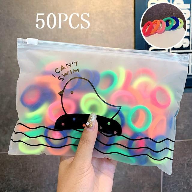 1000pcs Colors Girls Baby Hair Ring Rope Headwear Scrunchies Elastic Hair Band Kids Hair Accessories for Women Fashion Hair Tie AExp