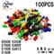 100pcs/Pack E0508 E7508 E1008 E1508 E2508 Insulated Ferrules Terminal Block Cord End Wire Connector Electrical Crimp Terminator JadeMoghul Inc. 