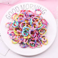 100PCS/Set Girls Candy Colors Nylon Elastic Hair Bands Children Rubber Band Headband Scrunchie Fashion Hair Accessories AExp