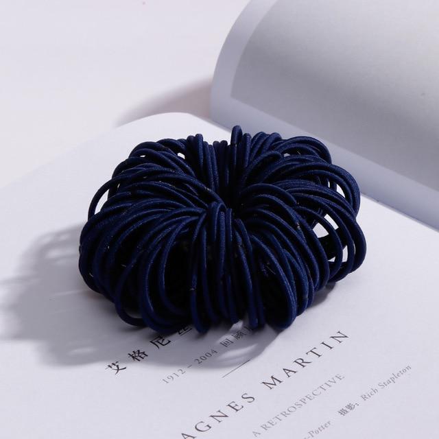 100PCS/Set Girls Candy Colors Nylon Elastic Hair Bands Children Rubber Band Headband Scrunchie Fashion Hair Accessories AExp