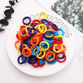 100PCS/Set Girls Candy Colors Nylon Elastic Hair Bands Children Rubber Band Headband Scrunchie Fashion Hair Accessories AExp