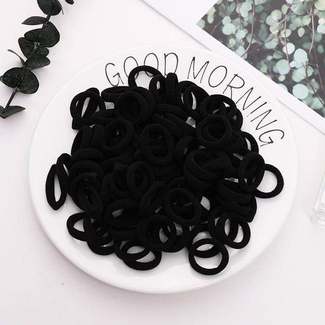 100PCS/Set Girls Candy Colors Nylon Elastic Hair Bands Children Rubber Band Headband Scrunchie Fashion Hair Accessories AExp