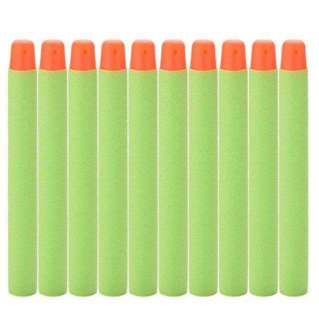 100PCs Soft Hollow Hole Head 7.2cm Refill Darts Toy Gun Bullets for Nerf Series Blasters Xmas Kid Children Gift-green-JadeMoghul Inc.