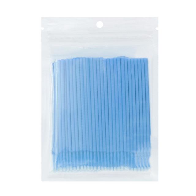 100Pcs/ Wholesale Disposable Eyelash Micro Brushes Mascara Swab Eyelash Extension Brushes Applicator Wands Makeup Tools Kit AExp