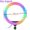10inch Photography LED Selfie Ring Light 26cm Dimmable Camera Phone Ring Lamp With Stand Tripods For Makeup Video Live Studio AExp