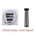 10inch Photography LED Selfie Ring Light 26cm Dimmable Camera Phone Ring Lamp With Stand Tripods For Makeup Video Live Studio AExp