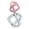 10k 2-tone Gold Women's Diamond 2 Heart Pretzel Pendant - FREE Shipping (US/CA)-Pendants And Necklaces-JadeMoghul Inc.