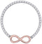 10k 2-tone Gold Women's Diamond Circle Infinity Pendant-Gold & Diamond Pendants & Necklaces-JadeMoghul Inc.