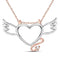 10k 2-tone Gold Women's Diamond Devil Heart Pendant-Gold & Diamond Pendants & Necklaces-JadeMoghul Inc.
