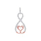 10k 2-tone Gold Women's Diamond Heart Infinity Pendant-Gold & Diamond Pendants & Necklaces-JadeMoghul Inc.