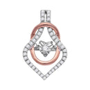 10k 2-tone Gold Women's Diamond Moving Twinkle Fashion Pendant-Gold & Diamond Pendants & Necklaces-JadeMoghul Inc.