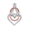 10k 2-tone Gold Women's Diamond Moving Twinkle Fashion Pendant-Gold & Diamond Pendants & Necklaces-JadeMoghul Inc.