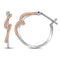 10k 2-tone Gold Women's Diamond Rope Hoop Earrings - FREE Shipping (US/CA)-Gold & Diamond Earrings-JadeMoghul Inc.