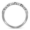 10k 2-tone Gold Women's Diamond Stackable Rope Ring - FREE Shipping (US/CA)-Gold & Diamond Rings-5-JadeMoghul Inc.