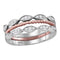 10k 2-tone Gold Women's Diamond Stackable Rope Ring - FREE Shipping (US/CA)-Gold & Diamond Rings-5-JadeMoghul Inc.