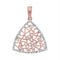 10k 2-Tone Gold Women's Diamond Triangle Pendant-Gold & Diamond Pendants & Necklaces-JadeMoghul Inc.