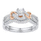 10k 2-tone Gold Women's Diamond Wedding Ring Set - FREE Shipping (US/CA)-Wedding Jewelry-5-JadeMoghul Inc.