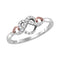 10k 2-tone White Gold Women's Diamond Infinity Heart Ring - FREE Shipping (US/CA)-Rings And Bands-6.5-JadeMoghul Inc.