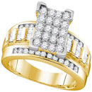 10k Gold Diamond Cindy's Dream Cluster Wedding Ring - FREE Shipping (US/CA) - Size 8-Gold & Diamond Engagement & Anniversary Rings-11-JadeMoghul Inc.