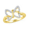 10k Gold Diamond Women's Butterfly Ring - FREE Shipping (US/CA)-Gold & Diamond Rings-5-JadeMoghul Inc.