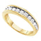 10K Gold Women's Round Channel-Set Diamond 2-Tone Anniversary Ring - FREE Shipping (US/CA)-Gold & Diamond Wedding Jewelry-5-JadeMoghul Inc.