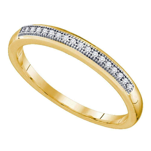 10k Gold Women's Round Diamond Anniversary Ring - FREE Shipping (US/CA)-Gold & Diamond Wedding Jewelry-8-JadeMoghul Inc.