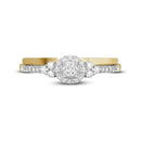 10k Gold Women's Round Diamond Slender Wedding Ring Set - FREE Shipping (US/CA)-Gold & Diamond Wedding Ring Sets-5-JadeMoghul Inc.