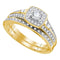 10k Gold Women's Round Diamond Wedding Ring Set - FREE Shipping (US/CA)-Gold & Diamond Wedding Ring Sets-5-JadeMoghul Inc.