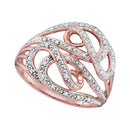 10k Rose Gold Women's Diamond Band Ring - FREE Shipping (US/CA)-Gold & Diamond Fashion Rings-7-JadeMoghul Inc.