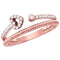 10k Rose Gold Women's Diamond Heart Bisected Stackable Ring-Gold & Diamond Rings-10-JadeMoghul Inc.