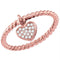 10k Rose Gold Women's Diamond Heart Dangle Rope Stackable Ring-Gold & Diamond Rings-10-JadeMoghul Inc.