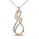 10k Rose Gold Women's Diamond Infinity Pendant - FREE Shipping (US/CA)-Gold & Diamond Pendants & Necklaces-JadeMoghul Inc.