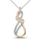 10k Rose Gold Women's Diamond Infinity Pendant - FREE Shipping (US/CA)-Gold & Diamond Pendants & Necklaces-JadeMoghul Inc.