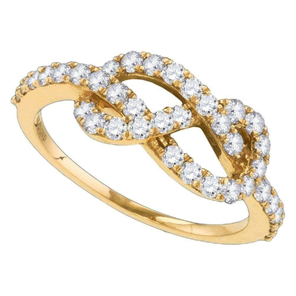 10k Rose Gold Women's Diamond Love Anniversary Ring - FREE Shipping (US/CA)-Gold & Diamond Rings-5-JadeMoghul Inc.
