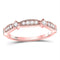 10k Rose Gold Women's Diamond Milgrain Ring-Rings And Bands-JadeMoghul Inc.