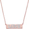 10k Rose Gold Women's Diamond Pink Love Bar Pendant - FREE Shipping (US/CA)-Gold & Diamond Pendants & Necklaces-JadeMoghul Inc.