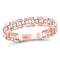 10k Rose Gold Women's Diamond Rolo Link Stackable Ring-Rings And Bands-5-JadeMoghul Inc.