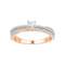 10k Rose Gold Women's Diamond Solitaire Bridal Ring-Gold & Diamond Engagement & Anniversary Rings-JadeMoghul Inc.