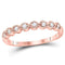 10k Rose Gold Women's Diamond Stackable Ring - FREE Shipping (US/CA)-Gold & Diamond Rings-JadeMoghul Inc.