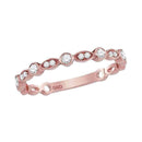 10k Rose Gold Women's Diamond Stackable Ring - FREE Shipping (US/CA)-Rings And Bands-JadeMoghul Inc.